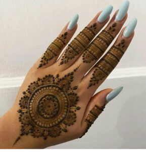 finger mehndi design