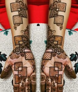 front hand simple mehndi design