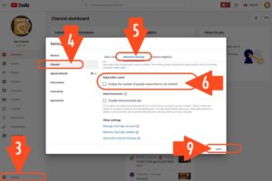 how to hide subscribers on YouTube