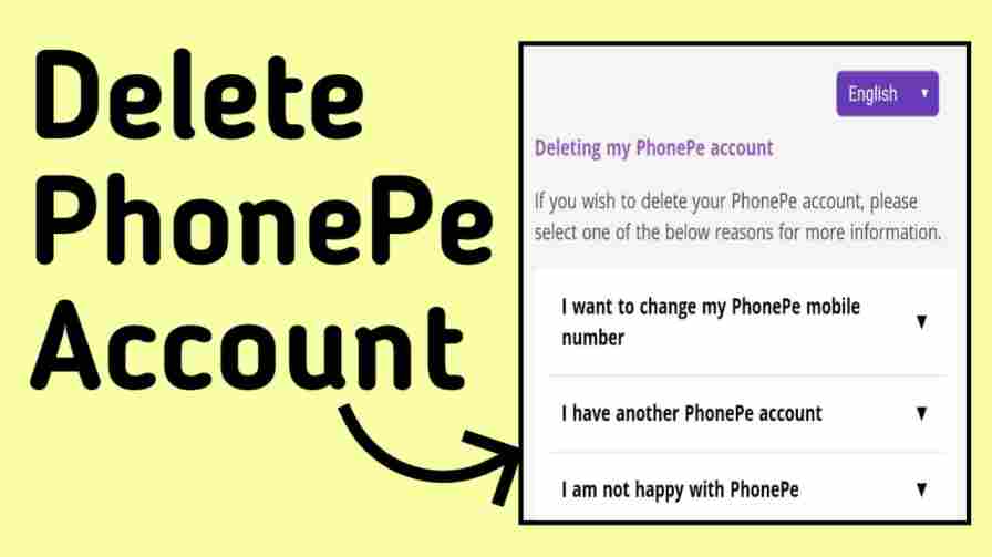 how to delete phonepe account