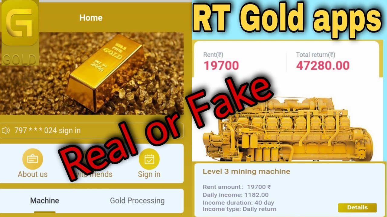 rt gold app real or fake