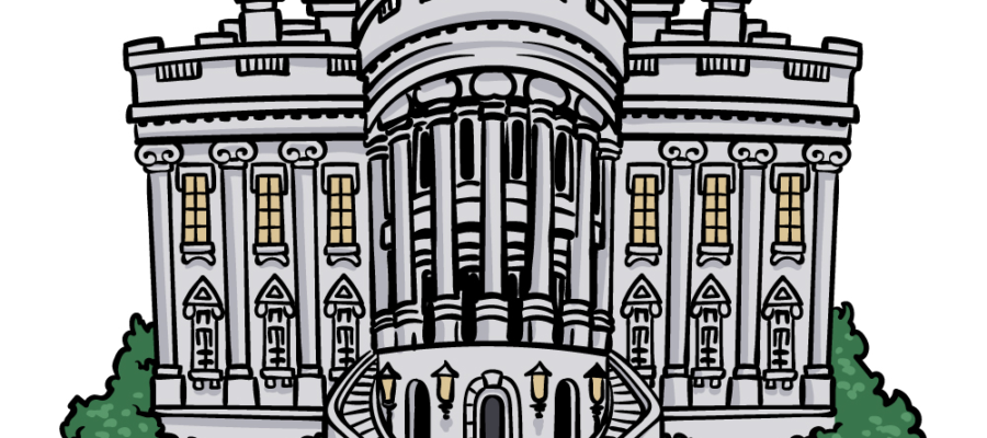 How to Draw White House Drawing? 1 White House Drawing