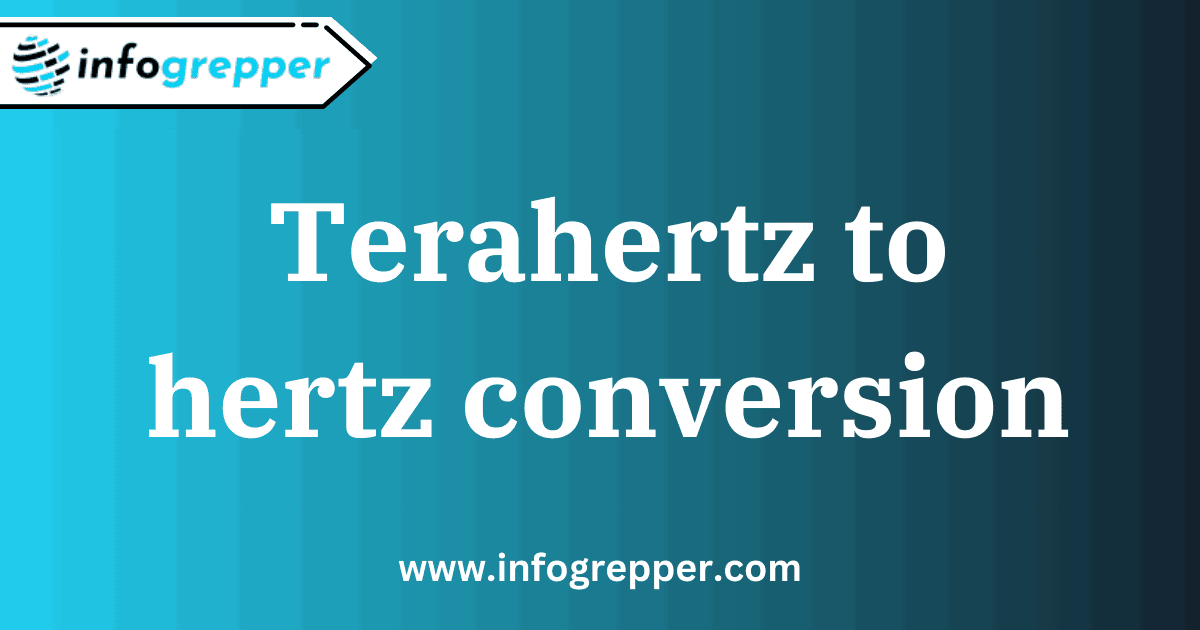 Terahertz to hertz