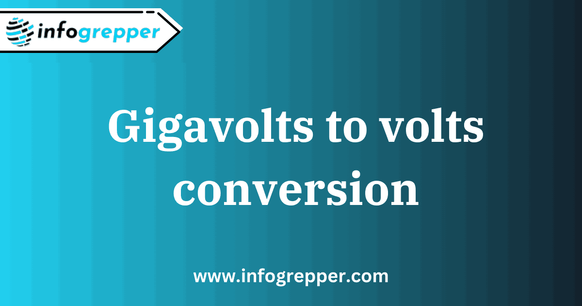 Gigavolts to volts