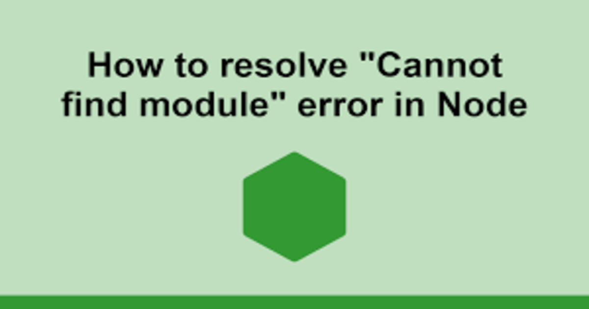 Cannot find module
